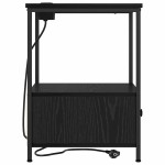 vidaXL Dulap de noapte Stejar Negru 42 x 41 x 56 cm Lemn compozit