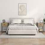 vidaXL Cabinet de noptiere cu stație de încărcare 2 pcs Stejar sonoma vidaXL Cabinet de noptiere cu stație de încărcare 2 pcs Stejar sonoma