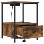 vidaXL Dulap de noapte Stejar fumuriu 42 x 41 x 56 cm Lemn compozit