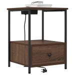 vidaXL Dulap de noapte Stejar închis 42 x 41 x 56 cm Lemn compozit