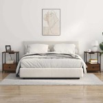 vidaXL Dulap de noapte Stejar închis 42 x 41 x 56 cm Lemn compozit