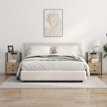vidaXL Cabinet de noptiere cu stație de încărcare 2 pcs Stejar sonoma vidaXL Cabinet de noptiere cu stație de încărcare 2 pcs Stejar sonoma