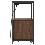 vidaXL Cabinet de noptiere cu stație de încărcare Stejar brun vidaXL Cabinet de noptiere cu stație de încărcare Stejar brun