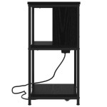 vidaXL Dulap de noapte Stejar negru 38 x 31 x 61 cm Lemn compozit