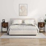 vidaXL Dulap de noapte Stejar afumat 38 x 31 x 61 cm Lemn compozit vidaXL Dulap de noapte Stejar afumat 38 x 31 x 61 cm Lemn compozit
