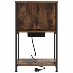 vidaXL Dulap de noapte Stejar afumat 38 x 31 x 61 cm Lemn compozit vidaXL Dulap de noapte Stejar afumat 38 x 31 x 61 cm Lemn compozit