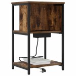 vidaXL Dulap de noapte 2 pcs Stejar afumat 38 x 31 x 61 cm vidaXL Dulap de noapte 2 pcs Stejar afumat 38 x 31 x 61 cm
