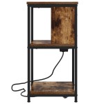 vidaXL Dulap de noapte 2 pcs Stejar afumat 38 x 31 x 61 cm vidaXL Dulap de noapte 2 pcs Stejar afumat 38 x 31 x 61 cm