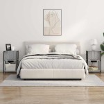 vidaXL Dulap de noapte 2 pcs sonoma gri 38 x 31 x 61 cm Lemn compozit vidaXL Dulap de noapte 2 pcs sonoma gri 38 x 31 x 61 cm Lemn compozit