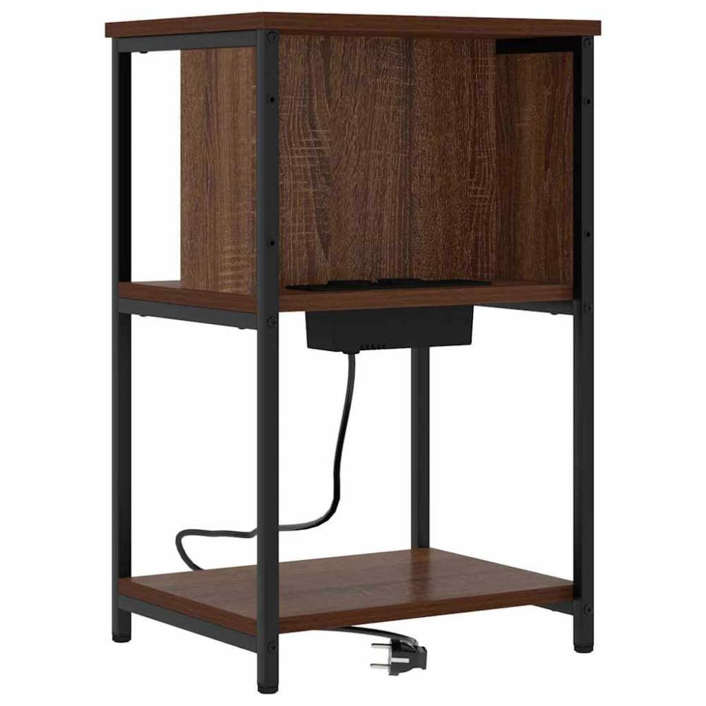 vidaXL Dulap de noapte Stejar brun 38 x 31 x 61 cm Lemn compozit