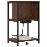 vidaXL Dulap de noapte Stejar brun 38 x 31 x 61 cm Lemn compozit vidaXL Dulap de noapte Stejar brun 38 x 31 x 61 cm Lemn compozit