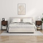 vidaXL Dulap de noapte 2 pcs Stejar brun 38 x 31 x 61 cm Lemn compozit vidaXL Dulap de noapte 2 pcs Stejar brun 38 x 31 x 61 cm Lemn compozit
