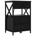 vidaXL Dulap de noapte Stejar negru 40 x 31 x 60 cm Lemn compozit