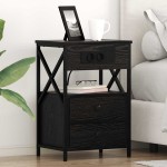vidaXL Dulap de noapte Stejar negru 40 x 31 x 60 cm Lemn compozit