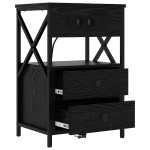 vidaXL Dulap de noapte Stejar negru 40 x 31 x 60 cm Lemn compozit