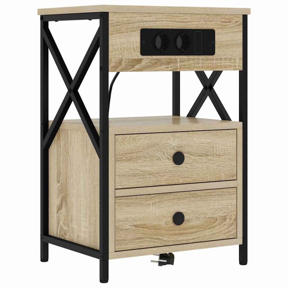 vidaXL Dulap de noapte Stejar sonoma 40 x 31 x 60 cm Lemn compozit