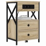 vidaXL Dulap de noapte Stejar sonoma 40 x 31 x 60 cm Lemn compozit vidaXL Dulap de noapte Stejar sonoma 40 x 31 x 60 cm Lemn compozit