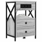 vidaXL Dulap de noapte 2 pcs sonoma gri 40 x 31 x 60 cm Lemn compozit vidaXL Dulap de noapte 2 pcs sonoma gri 40 x 31 x 60 cm Lemn compozit