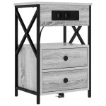 vidaXL Dulap de noapte 2 pcs sonoma gri 40 x 31 x 60 cm Lemn compozit vidaXL Dulap de noapte 2 pcs sonoma gri 40 x 31 x 60 cm Lemn compozit