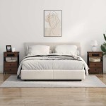 vidaXL Dulap de noapte Stejar brun 40 x 31 x 60 cm Lemn compozit vidaXL Dulap de noapte Stejar brun 40 x 31 x 60 cm Lemn compozit