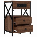 vidaXL Dulap de noapte Stejar brun 40 x 31 x 60 cm Lemn compozit vidaXL Dulap de noapte Stejar brun 40 x 31 x 60 cm Lemn compozit