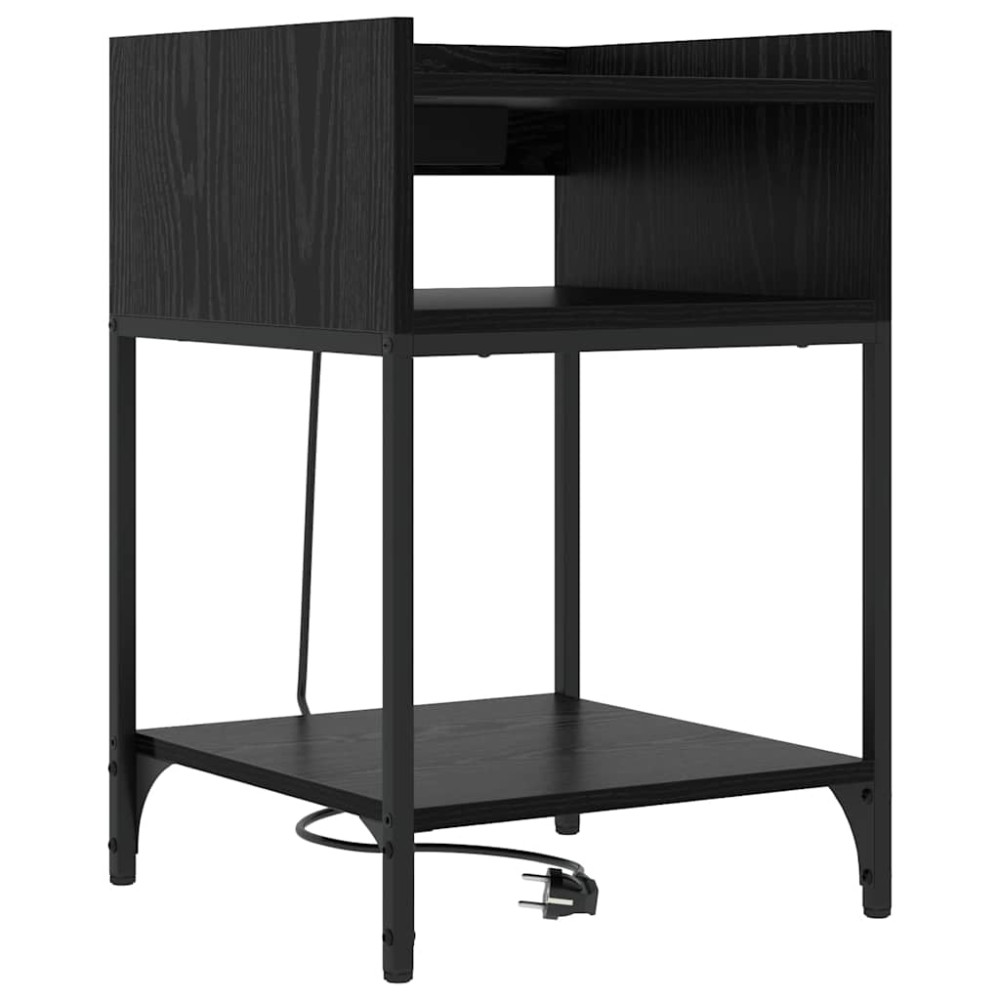 vidaXL Dulap de noapte Stejar negru 40 x 40 x 61 cm Lemn compozit