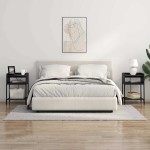 vidaXL Dulap de noapte Stejar negru 40 x 40 x 61 cm Lemn compozit vidaXL Dulap de noapte Stejar negru 40 x 40 x 61 cm Lemn compozit
