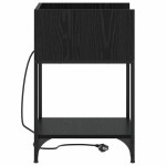 vidaXL Dulap de noapte Stejar negru 40 x 40 x 61 cm Lemn compozit vidaXL Dulap de noapte Stejar negru 40 x 40 x 61 cm Lemn compozit