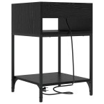 vidaXL Dulap de noapte Stejar negru 40 x 40 x 61 cm Lemn compozit vidaXL Dulap de noapte Stejar negru 40 x 40 x 61 cm Lemn compozit
