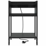 vidaXL Noptiere 2 pcs Stejar negru 40 x 40 x 61 cm Lemn compozit