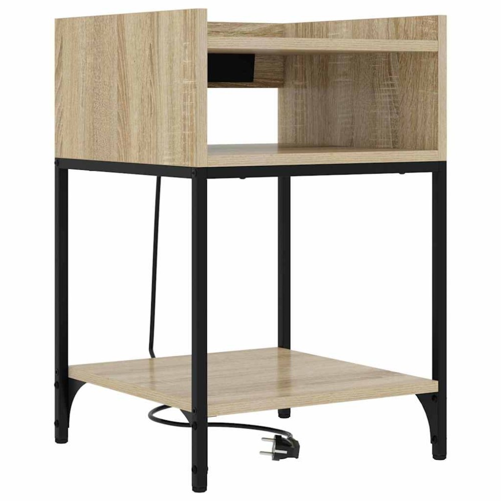 vidaXL Dulap de noapte Stejar sonoma 40 x 40 x 61 cm Lemn compozit