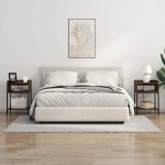 vidaXL Dulap de noapte Stejar afumat 40 x 40 x 61 cm Lemn compozit