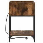 vidaXL Dulap de noapte Stejar afumat 40 x 40 x 61 cm Lemn compozit