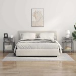 vidaXL Dulap de noapte sonoma gri 40 x 40 x 61 cm Lemn compozit vidaXL Dulap de noapte sonoma gri 40 x 40 x 61 cm Lemn compozit