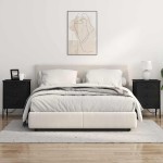 vidaXL Dulap de noapte Stejar Negru 42 x 41 x 61 cm Lemn compozit