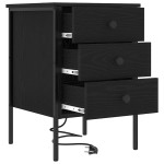 vidaXL Dulap de noapte Stejar Negru 42 x 41 x 61 cm Lemn compozit