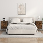 vidaXL Dulap de noapte Stejar afumat 42 x 41 x 61 cm Lemn compozit