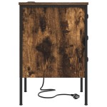 vidaXL Dulap de noapte Stejar afumat 42 x 41 x 61 cm Lemn compozit