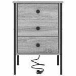 vidaXL Dulap de noapte Gri Sonoma 42 x 41 x 61 cm Lemn compozit