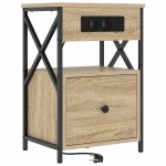 vidaXL Dulap de noapte Stejar sonoma 40 x 31 x 60 cm Lemn compozit vidaXL Dulap de noapte Stejar sonoma 40 x 31 x 60 cm Lemn compozit