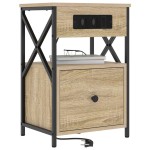 vidaXL Dulap de noapte Stejar sonoma 40 x 31 x 60 cm Lemn compozit vidaXL Dulap de noapte Stejar sonoma 40 x 31 x 60 cm Lemn compozit