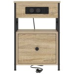 vidaXL Dulap de noapte Stejar sonoma 40 x 31 x 60 cm Lemn compozit vidaXL Dulap de noapte Stejar sonoma 40 x 31 x 60 cm Lemn compozit