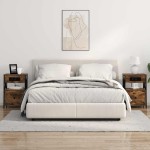 vidaXL Dulap de noapte Stejar afumat 40 x 31 x 60 cm Lemn compozit vidaXL Dulap de noapte Stejar afumat 40 x 31 x 60 cm Lemn compozit