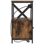 vidaXL Dulap de noapte Stejar afumat 40 x 31 x 60 cm Lemn compozit vidaXL Dulap de noapte Stejar afumat 40 x 31 x 60 cm Lemn compozit