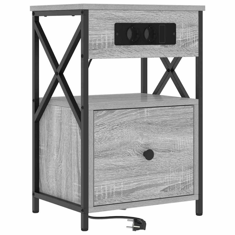 vidaXL Dulap de noapte sonoma gri 40 x 31 x 60 cm Lemn compozit