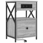 vidaXL Dulap de noapte sonoma gri 40 x 31 x 60 cm Lemn compozit vidaXL Dulap de noapte sonoma gri 40 x 31 x 60 cm Lemn compozit