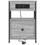 vidaXL Dulap de noapte sonoma gri 40 x 31 x 60 cm Lemn compozit vidaXL Dulap de noapte sonoma gri 40 x 31 x 60 cm Lemn compozit