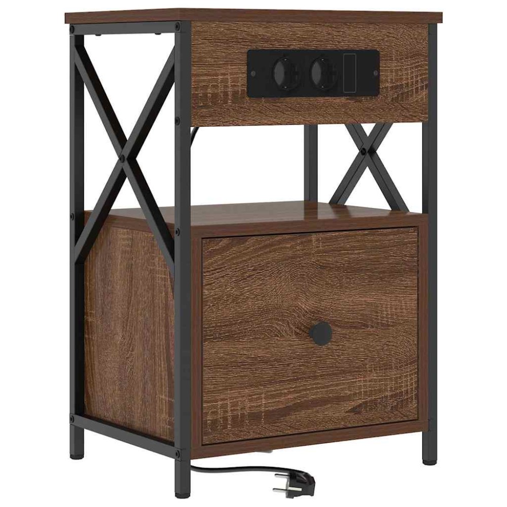 vidaXL Dulap de noapte Stejar brun 40 x 31 x 60 cm Lemn compozit