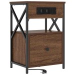 vidaXL Dulap de noapte Stejar brun 40 x 31 x 60 cm Lemn compozit vidaXL Dulap de noapte Stejar brun 40 x 31 x 60 cm Lemn compozit