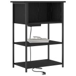 vidaXL Dulap de noapte Stejar negru 55 x 31 x 76 cm Lemn compozit